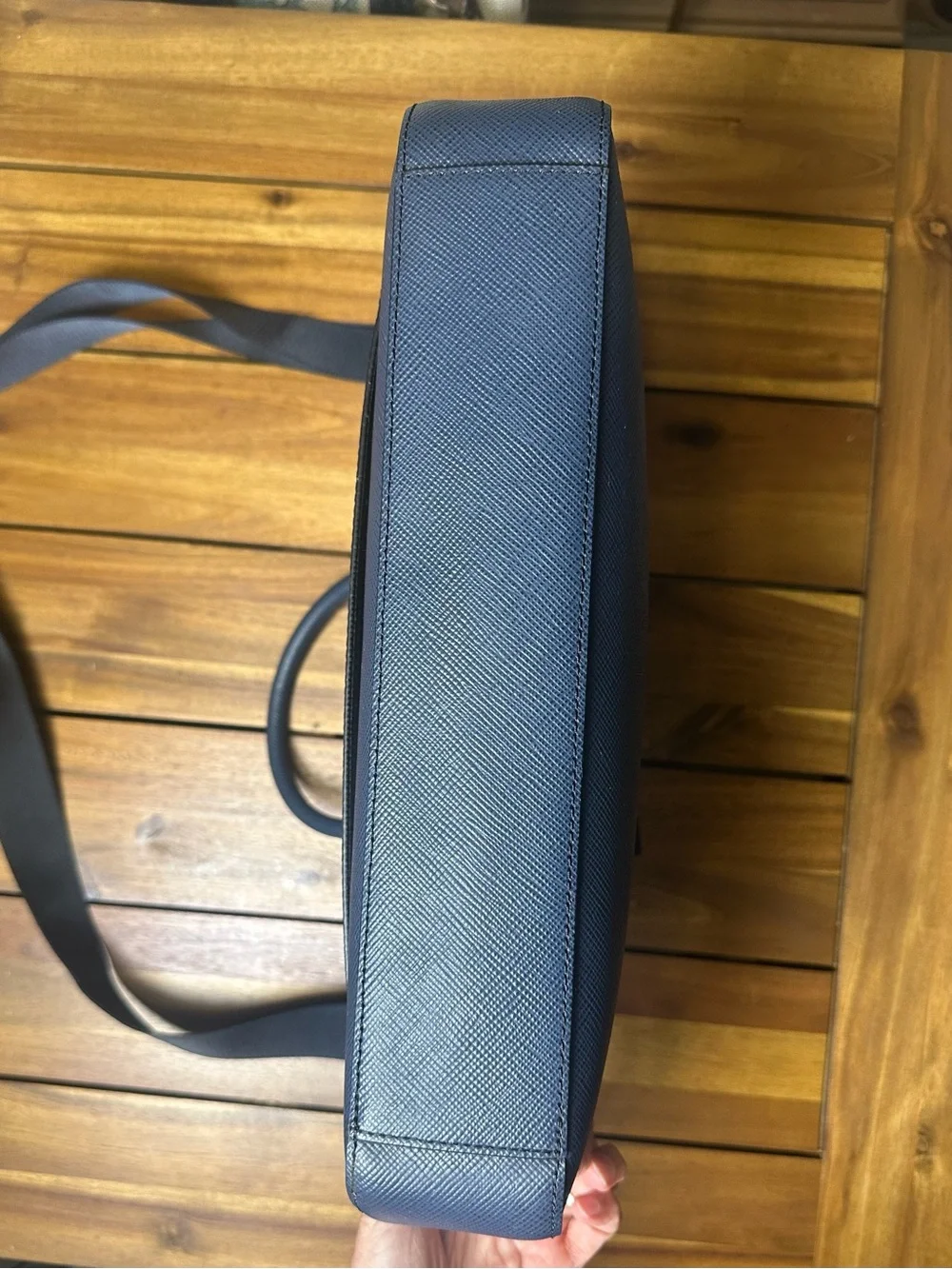 Michael Kors Navy Saffiano Leather Laptop Briefcase
